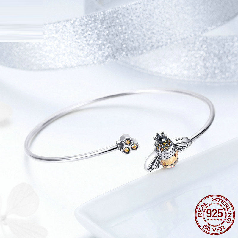 S925 Silver Bracelet - Bee Chain