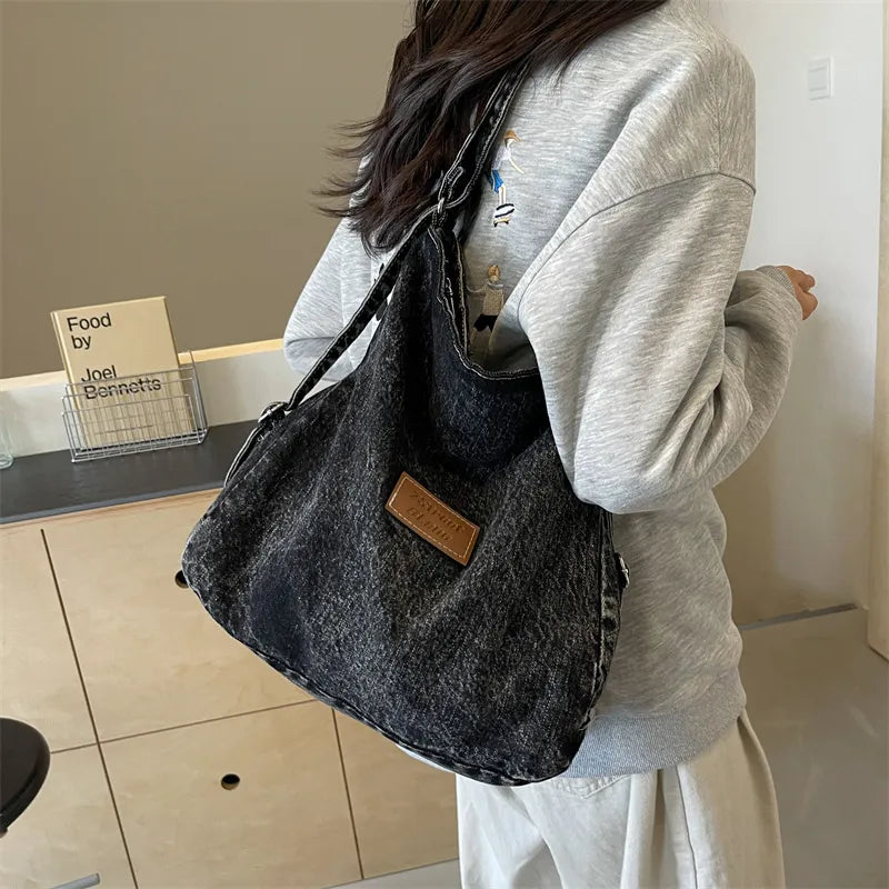 Stylish Adjustable Denim Shoulder Bag