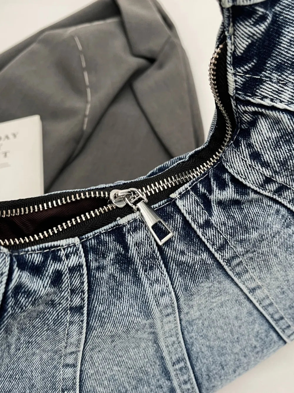 Crescent Denim Shoulder Bag for Everyday Use