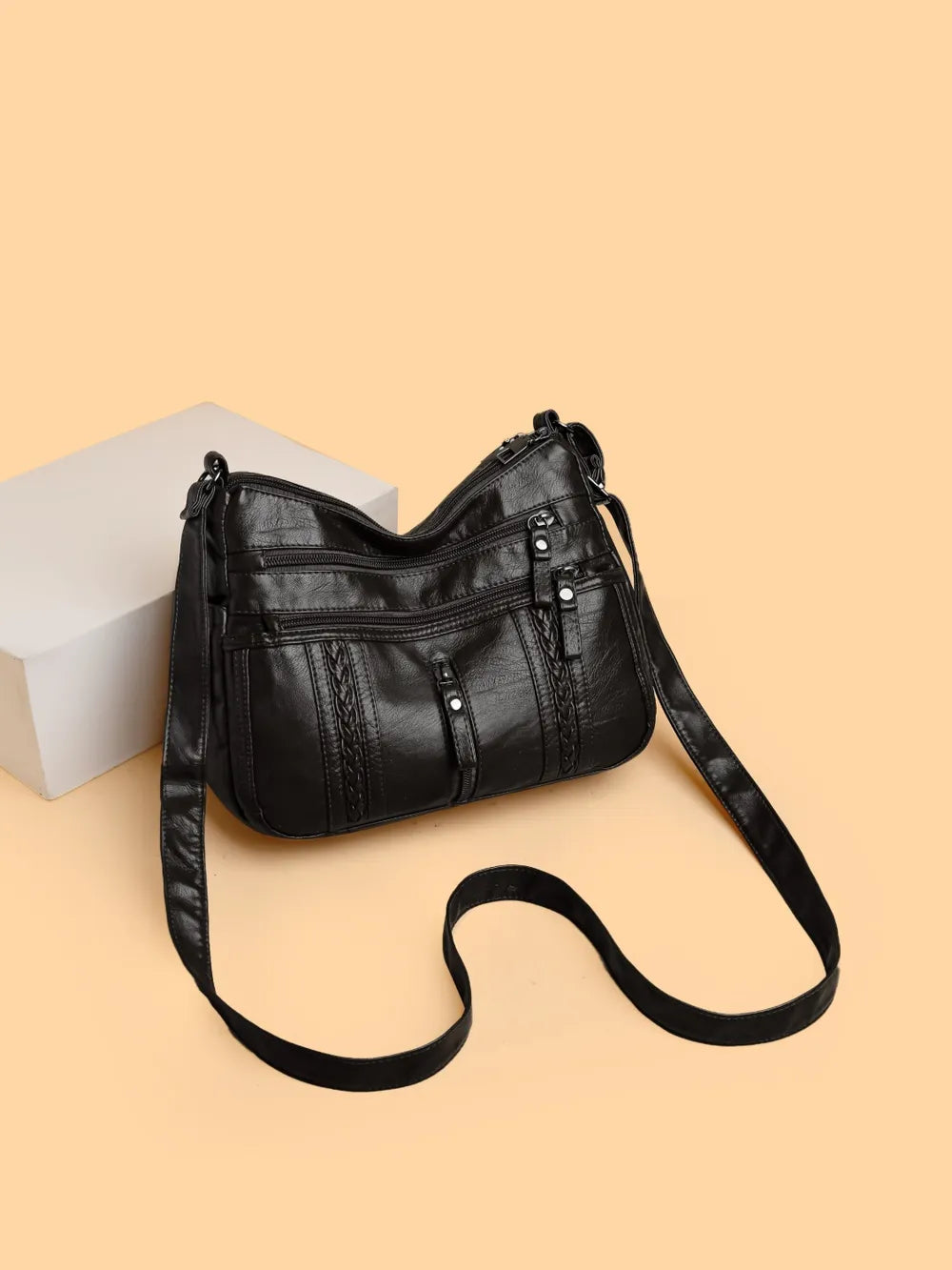 Stylish PU Leather Adjustable Shoulder Bag