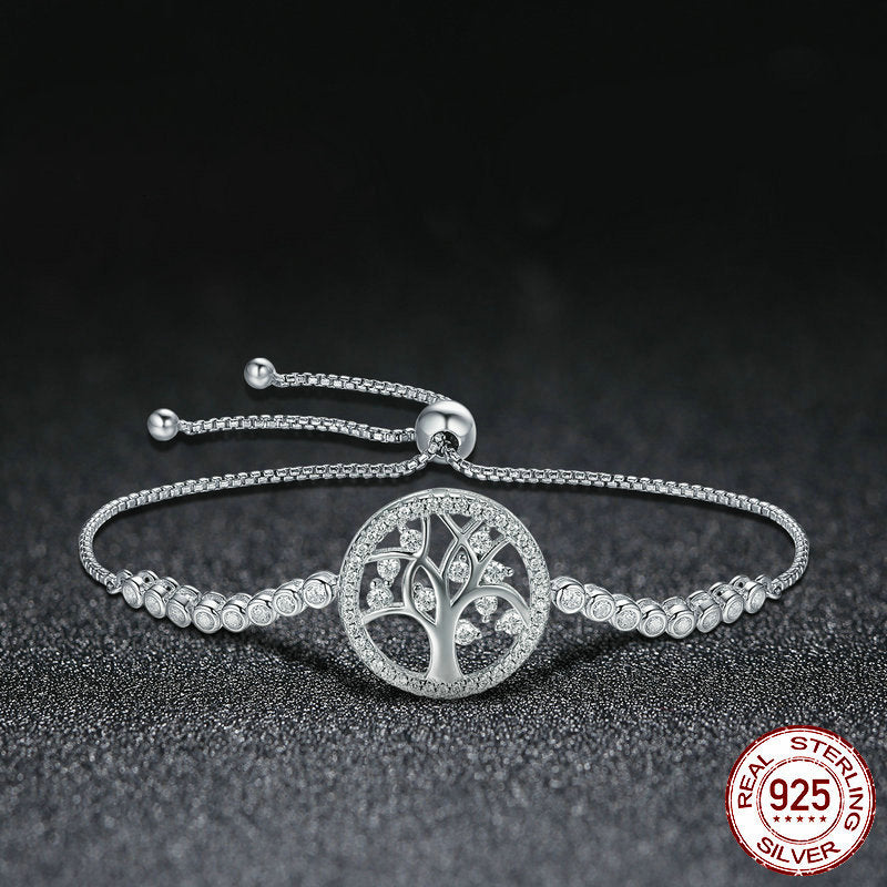 S925 Silver Bracelet - Shining Tree of Life