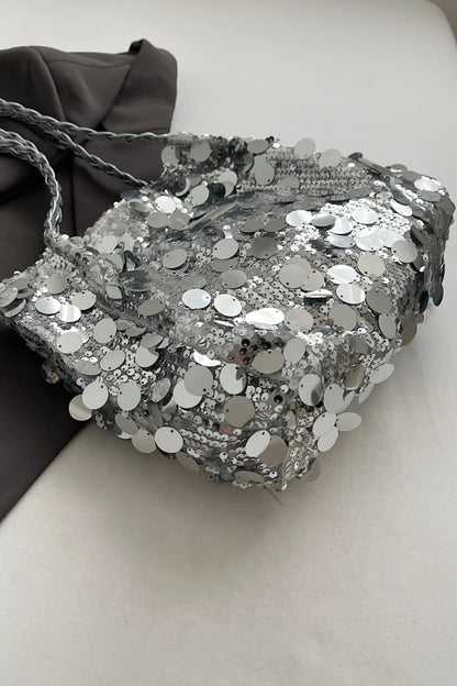 Sequin Braided Strap Chic Shoulder Bag