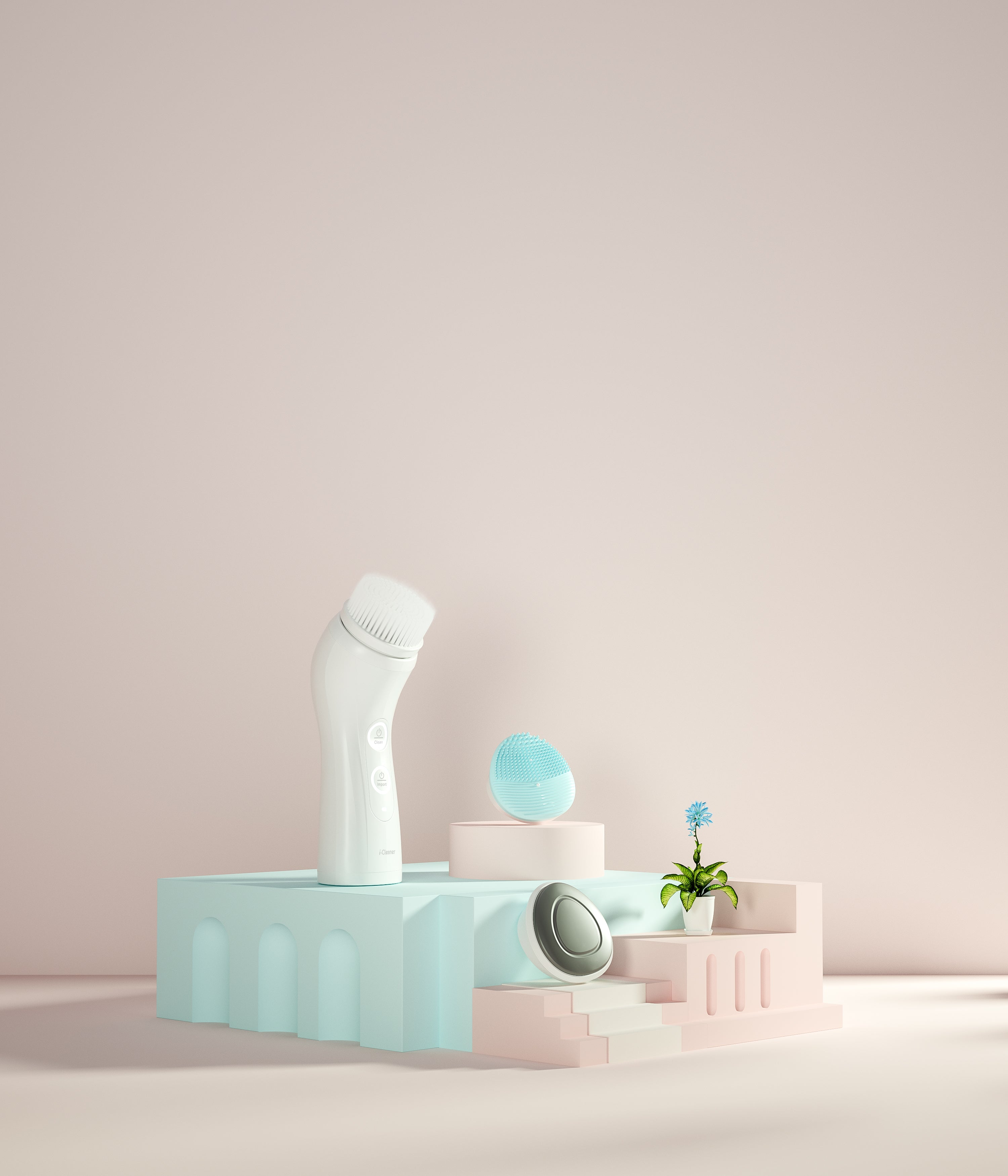 Electric Sonic Facial Cleansing Brush with Iontophoresis (Model F62)