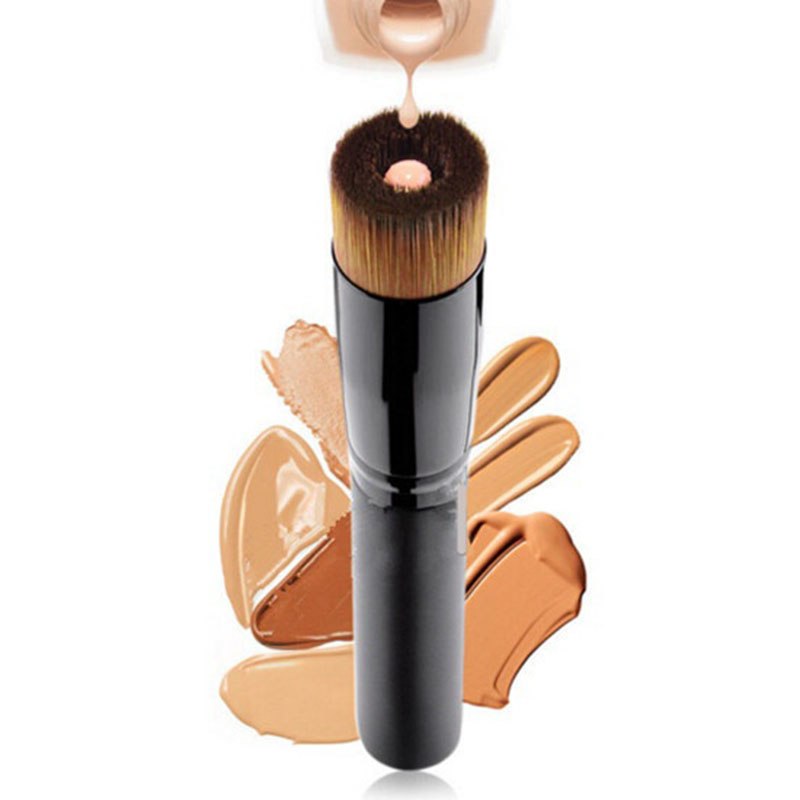 Makeup Foundation &amp; Blush Brush – Soft Nylon Bristles with Wooden Handle