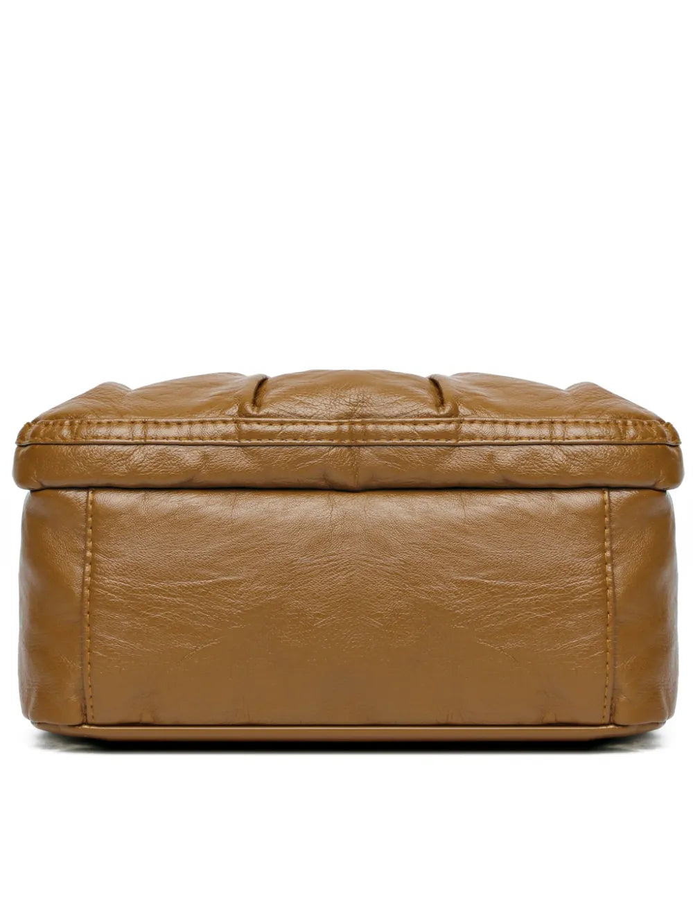 Ruched Adjustable Strap PU Leather Bag