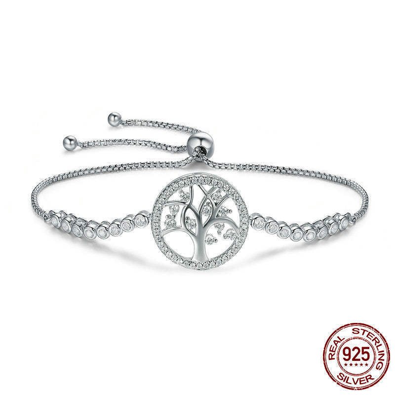 S925 Silver Bracelet - Shining Tree of Life