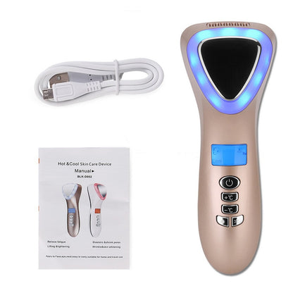 Ultrasonic Cryotherapy &amp; LED Hot-Cold Facial Massager