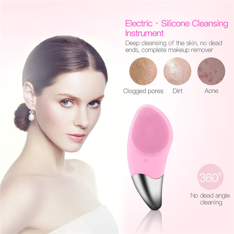Mini Electric Silicone Facial Cleansing Brush