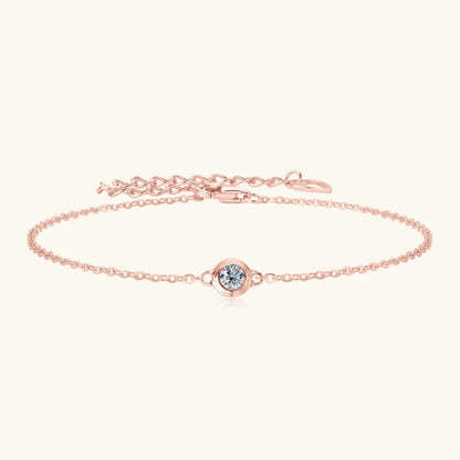 S925 Silver Bracelet - Inlaid Moissanite