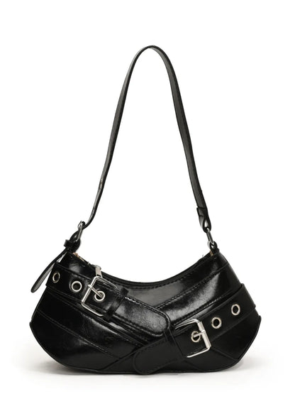 Chic PU Leather Buckle Shoulder Bag
