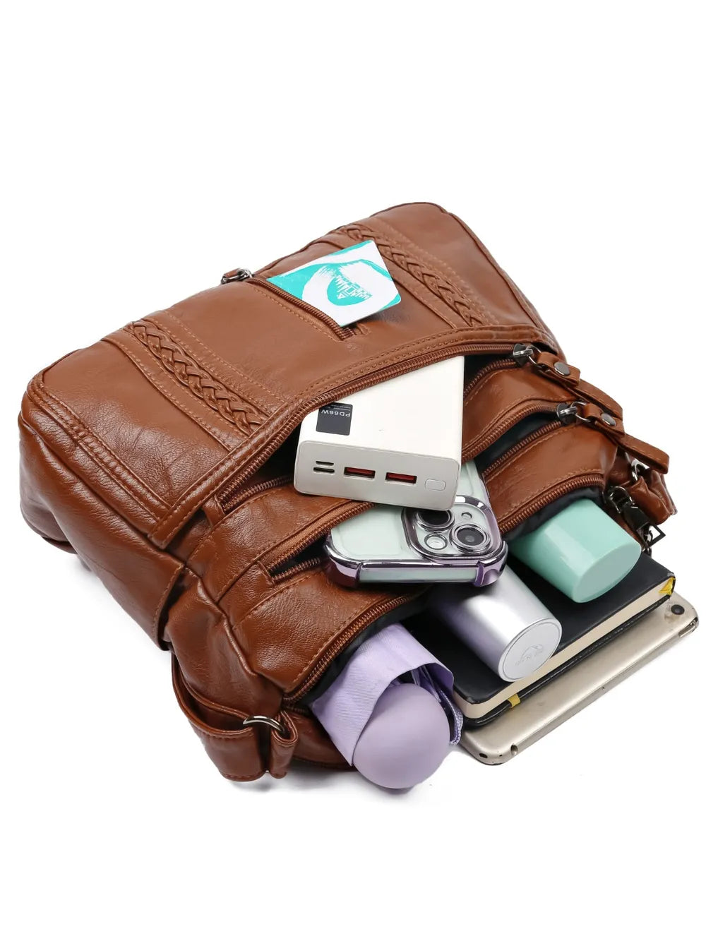 Stylish PU Leather Adjustable Shoulder Bag