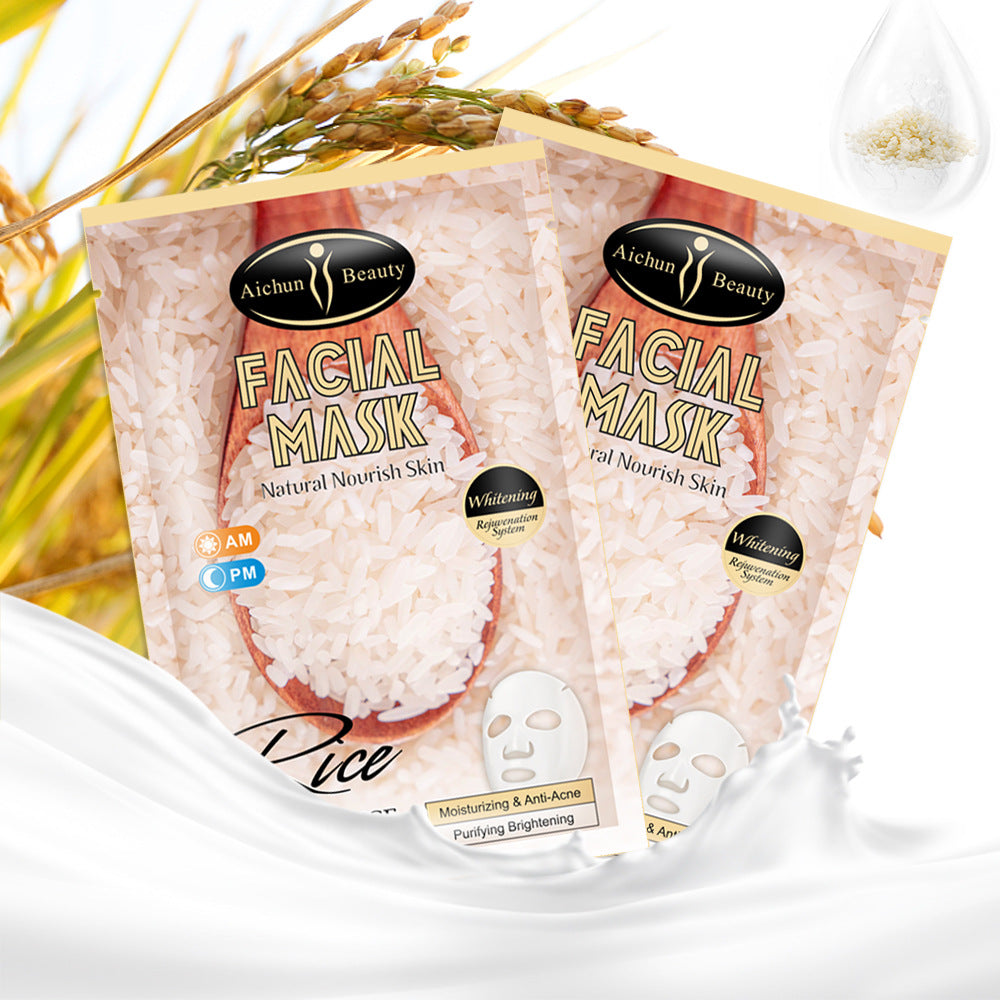 Rice Extract Facial Mask – Moisturizing &amp; Brightening Sheet Mask