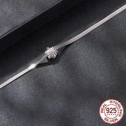 S925 Silver Bracelet - Elegant Floral Charm