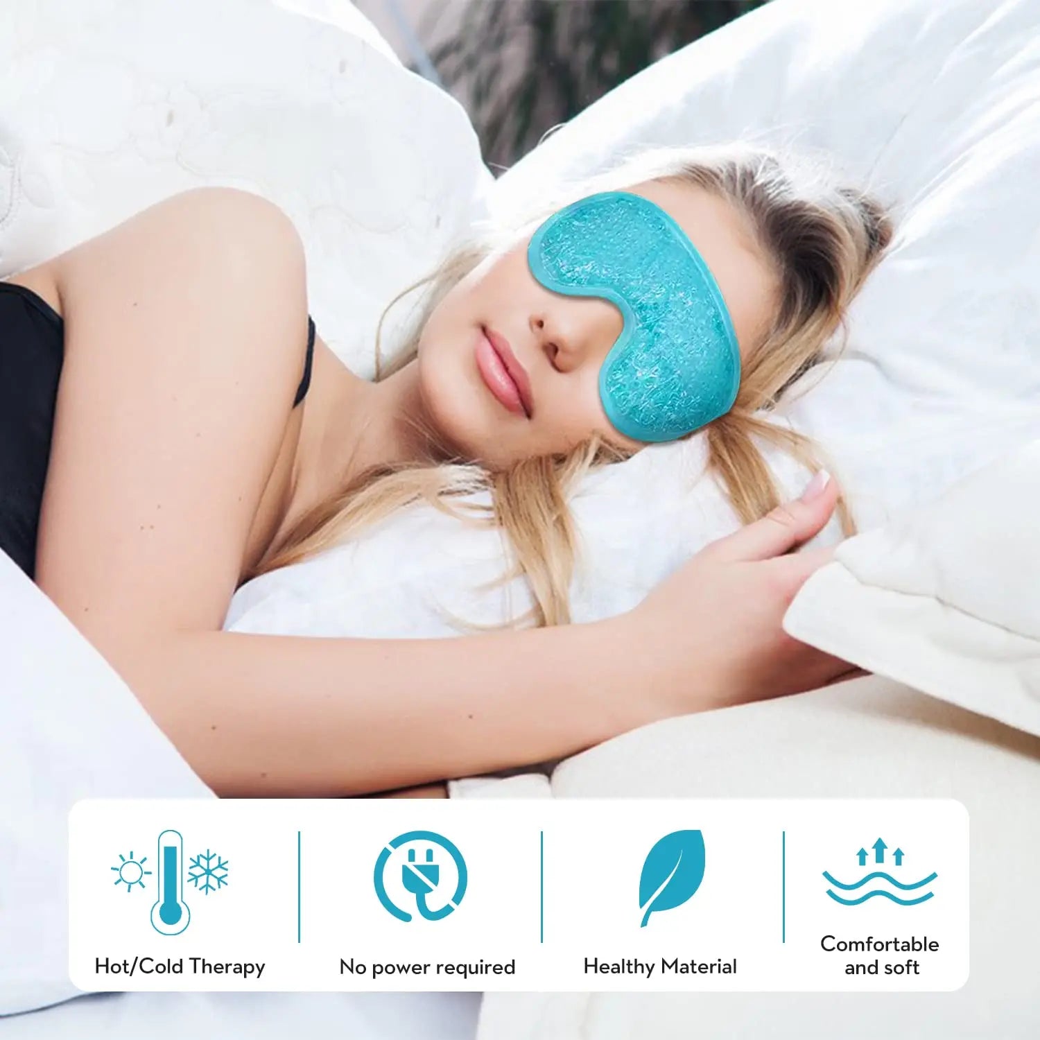 Cooling Gel Bead Eye Mask – Reusable Hot &amp; Cold Compress