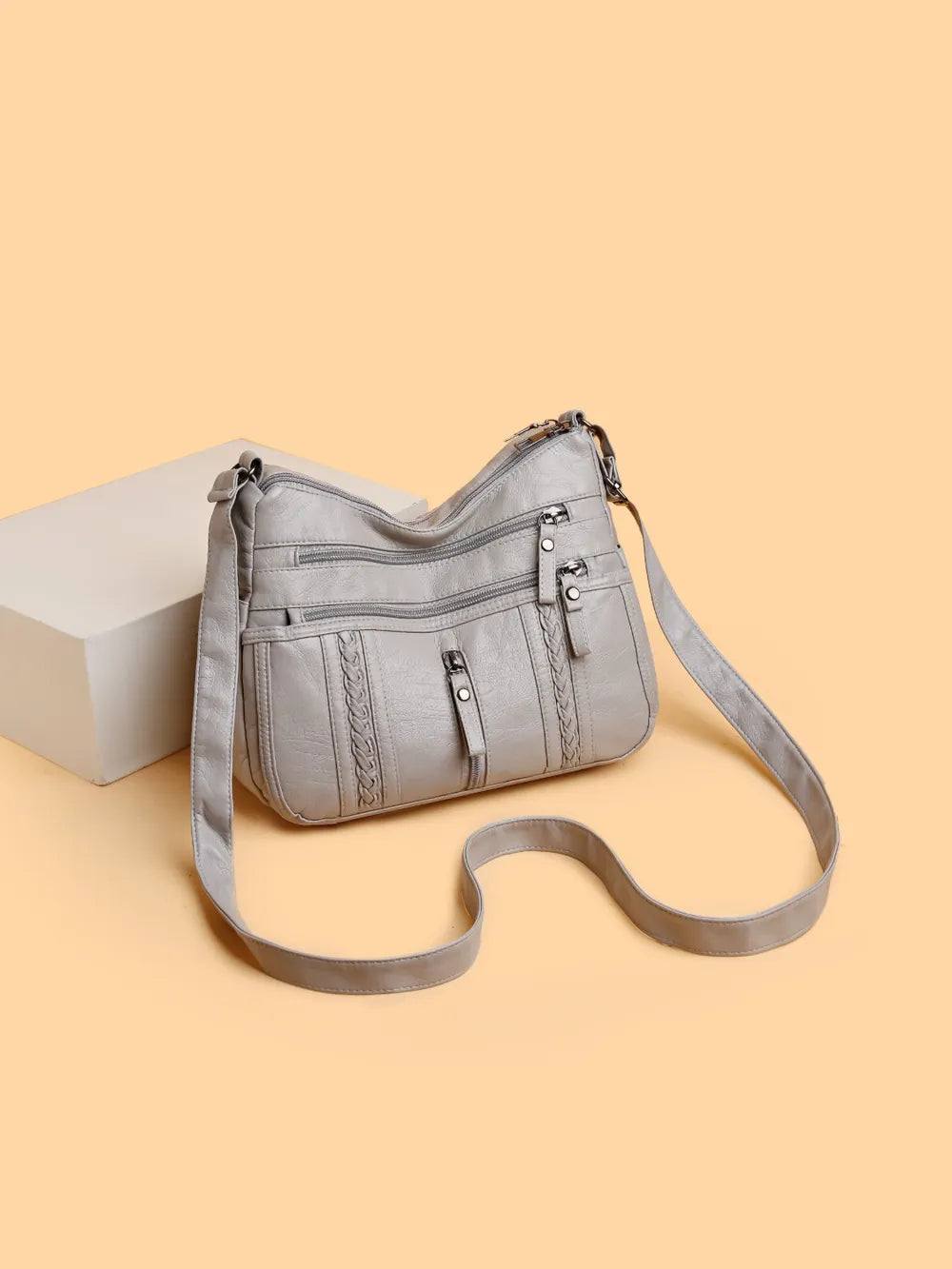 Stylish PU Leather Adjustable Shoulder Bag