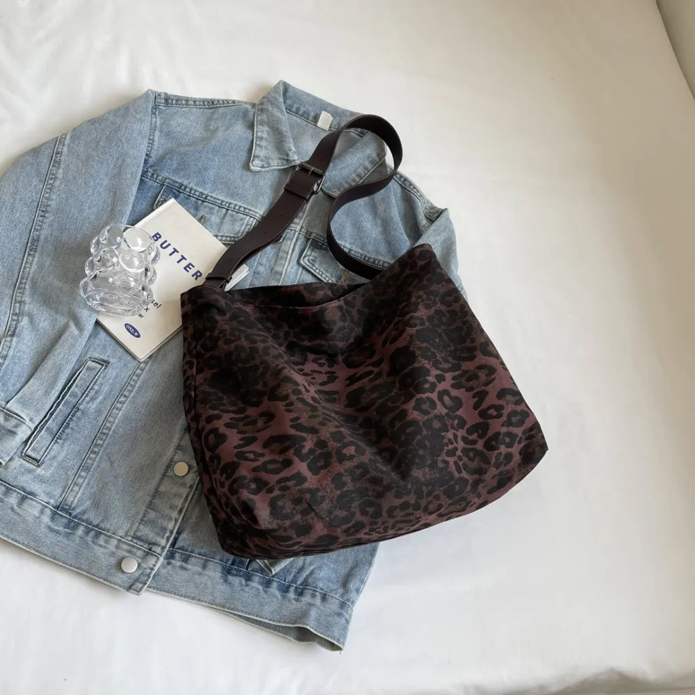 Leopard Print Tote with Adjustable Straps
