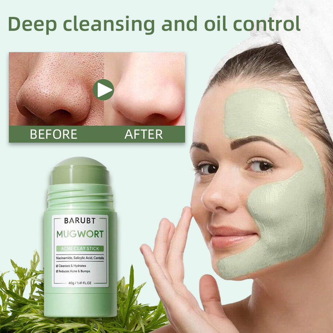 Artemisia Argyi Mud Mask Stick – Deep Cleansing &amp; Firming