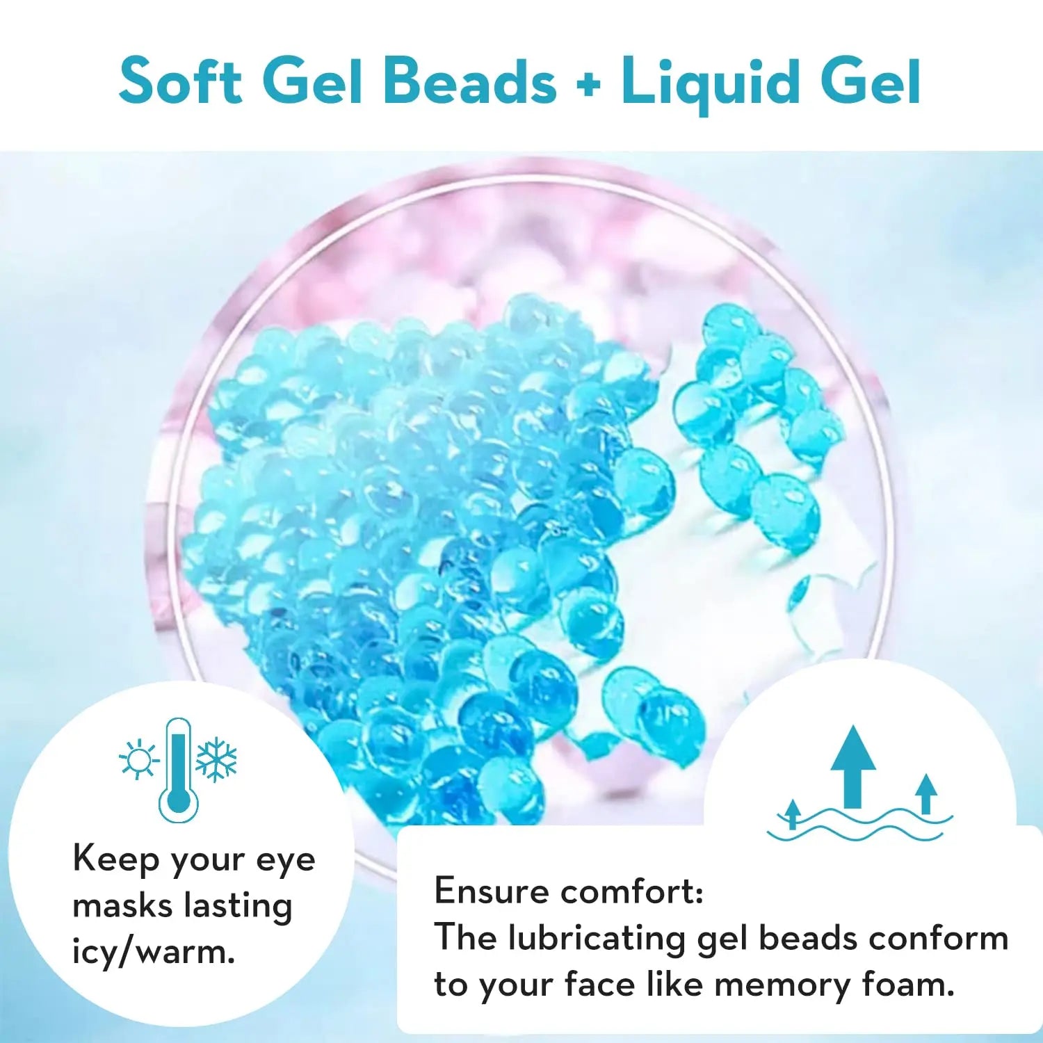 Cooling Gel Bead Eye Mask – Reusable Hot &amp; Cold Compress