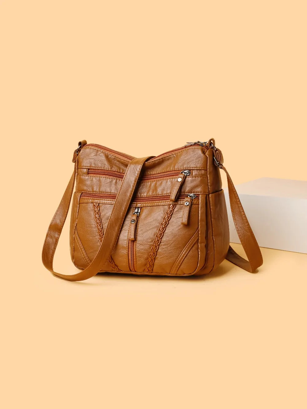 Stylish Adjustable PU Leather Shoulder Bag