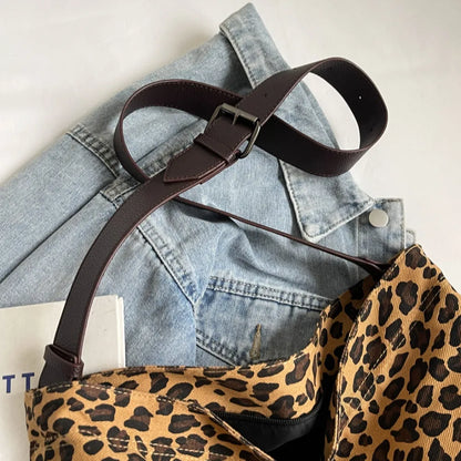 Leopard Print Tote with Adjustable Straps