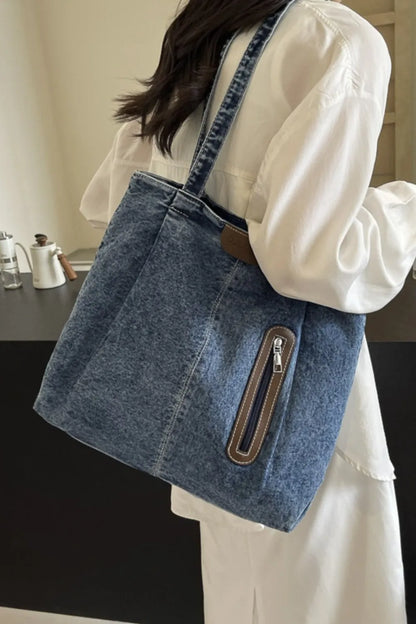 Stylish Medium Denim Tote for Everyday Use
