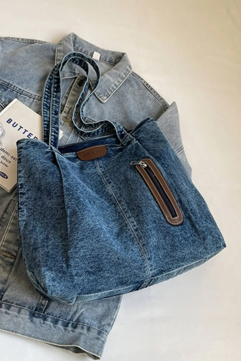 Stylish Medium Denim Tote for Everyday Use