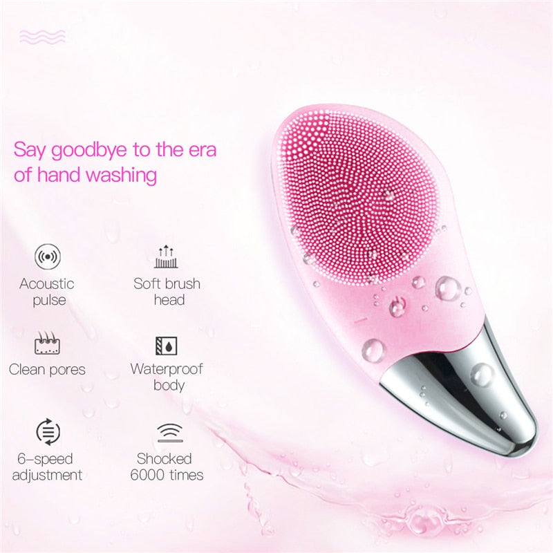 Mini Electric Silicone Facial Cleansing Brush