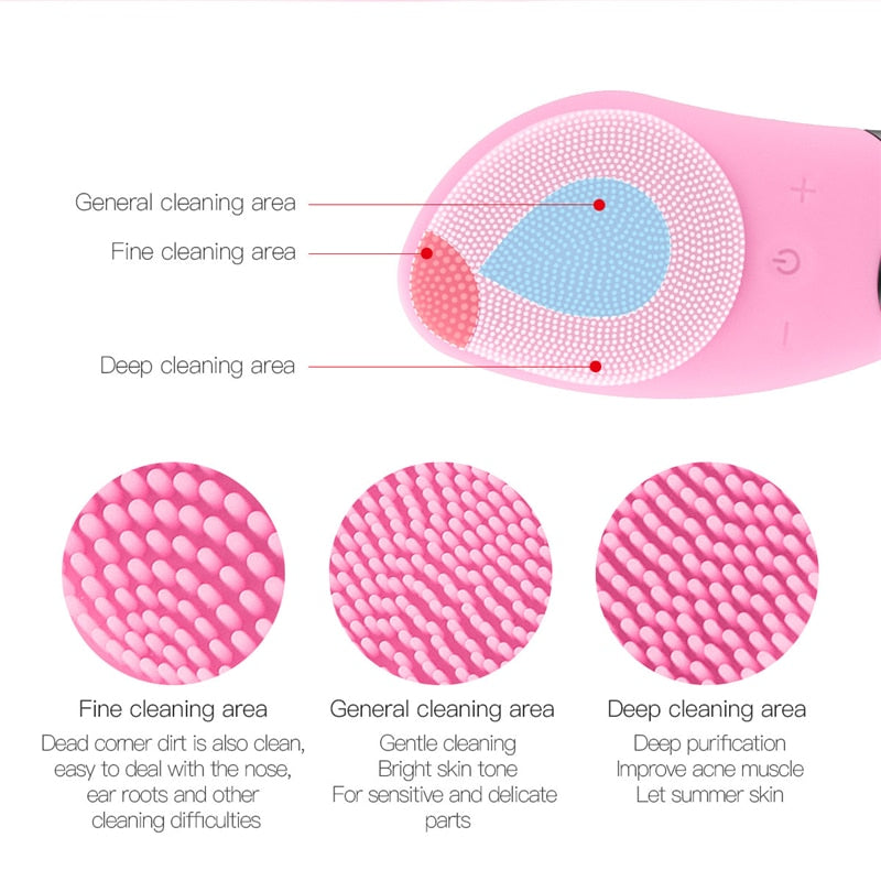 Mini Electric Silicone Facial Cleansing Brush