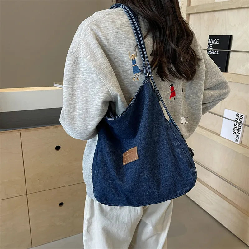 Stylish Adjustable Denim Shoulder Bag