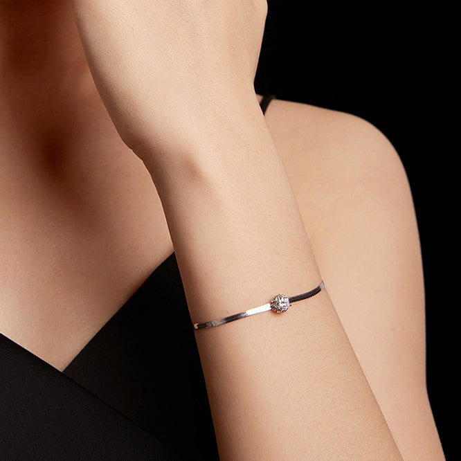 S925 Silver Bracelet - Elegant Floral Charm