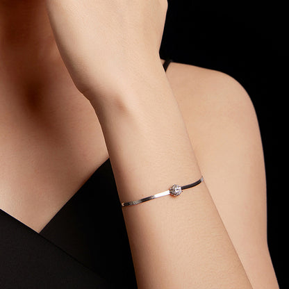 S925 Silver Bracelet - Elegant Floral Charm