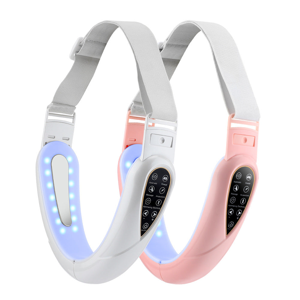 Remote Control Microcurrent Face Slimmer – EMS V-Face Lifting &amp; Light Therapy Device