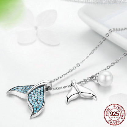 S925 Silver Necklace - Mermaid Tears