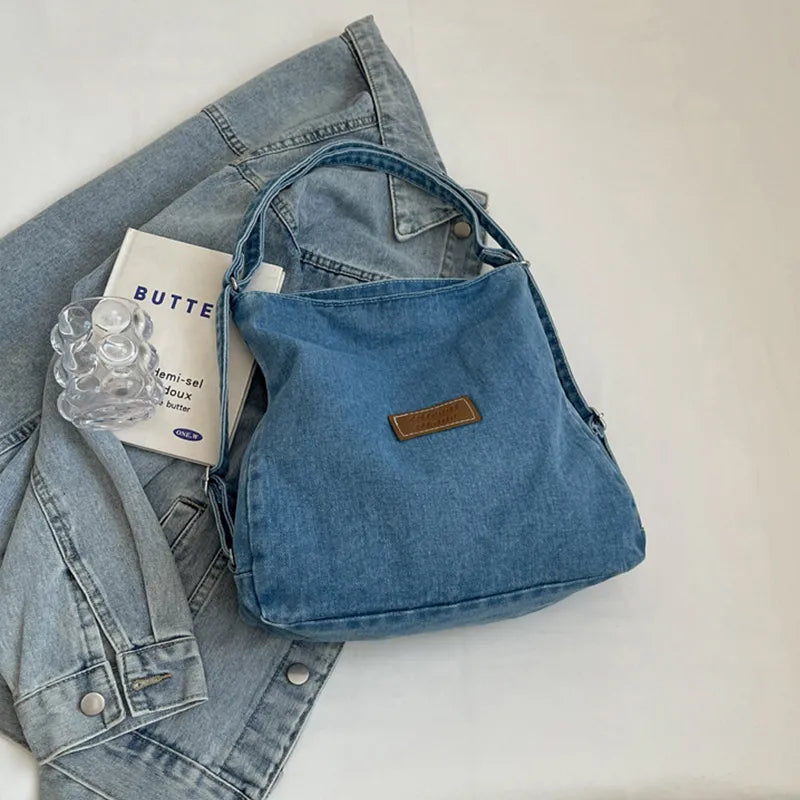 Stylish Adjustable Denim Shoulder Bag