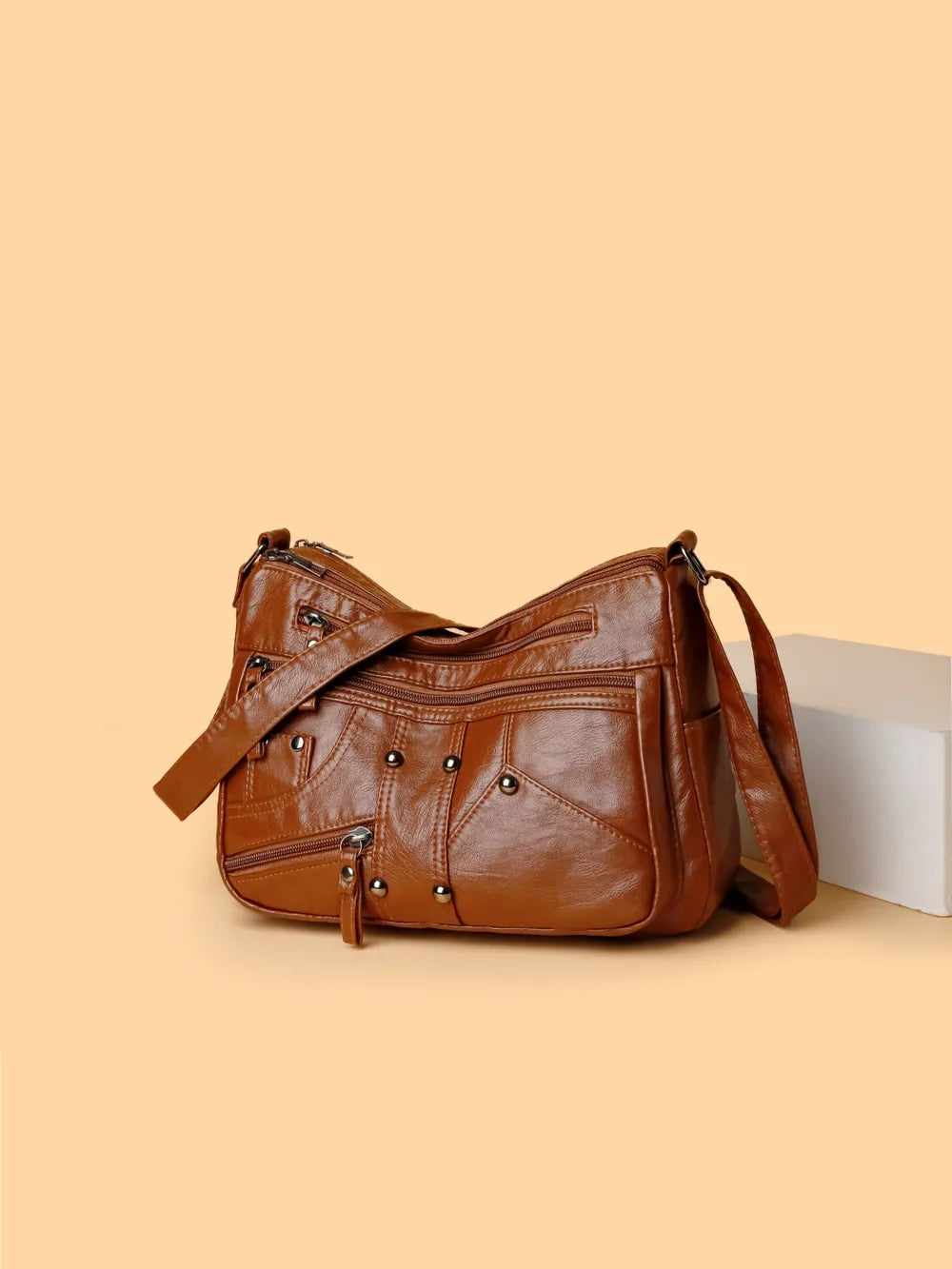 Stylish Adjustable PU Leather Shoulder Bag
