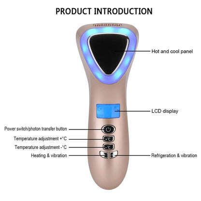 Ultrasonic Cryotherapy &amp; LED Hot-Cold Facial Massager
