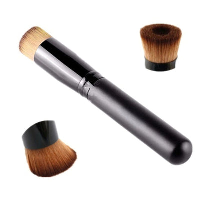 Makeup Foundation &amp; Blush Brush – Soft Nylon Bristles with Wooden Handle