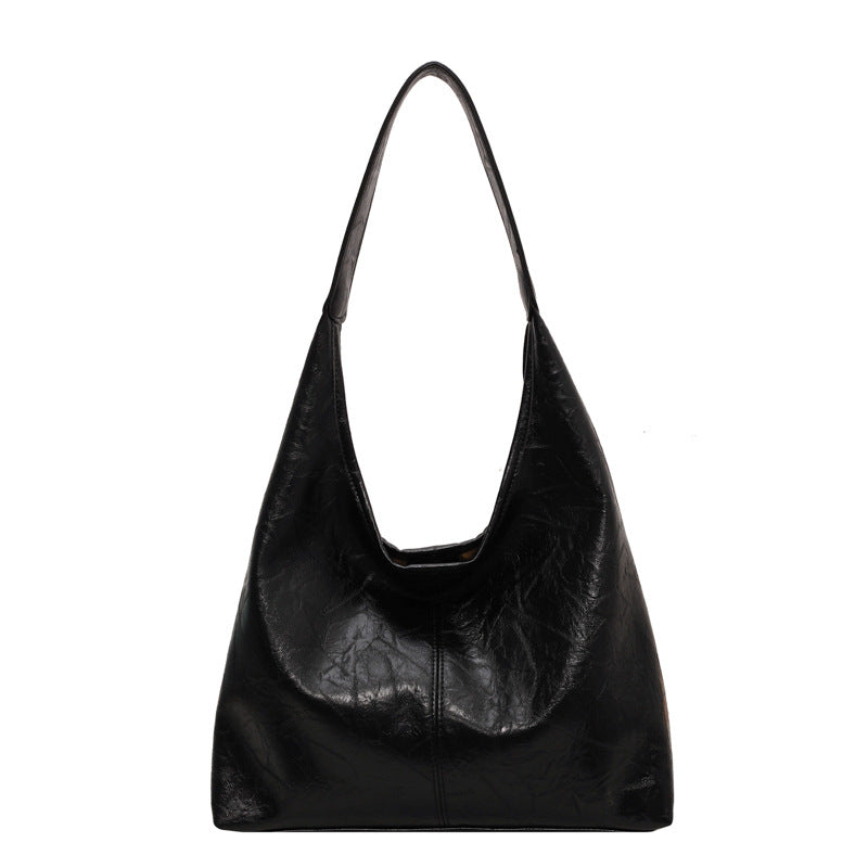 Vintage Wine Red Soft PU Leather Tote Bag