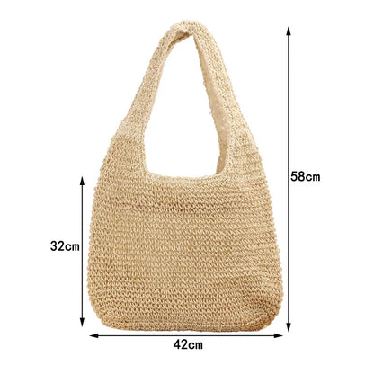 Straw shoulder bag